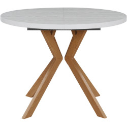 Стол раскладной Tempo Kondela Lukos 100/250x75.5 (Oak/White) Thumb