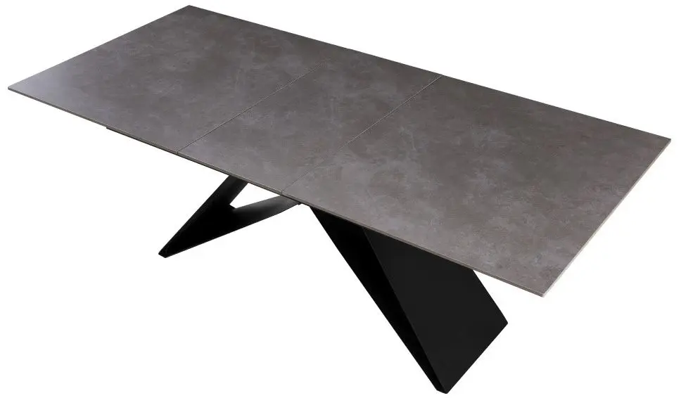 Masa extensibila Tempo Kondela Majed 160/200x90 (Concrete/Black)