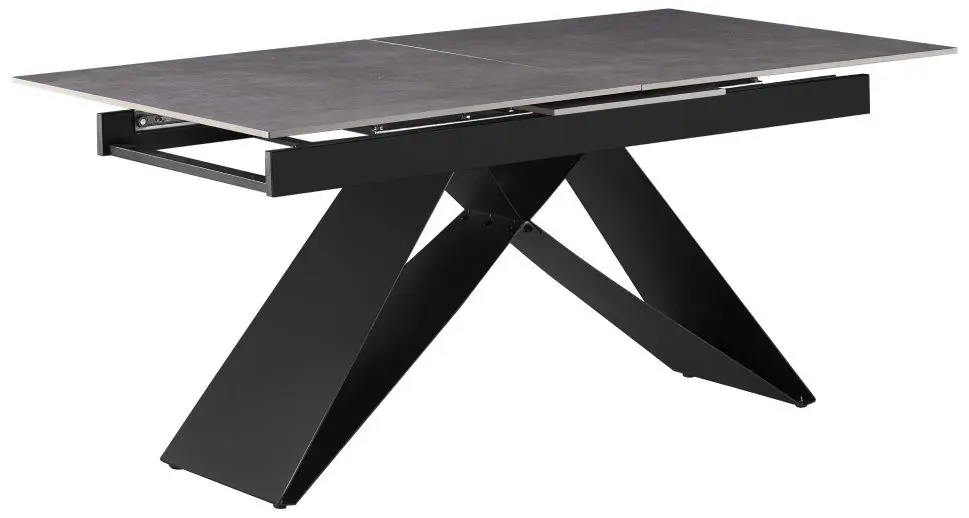 Masa extensibila Tempo Kondela Majed 160/200x90 (Concrete/Black)