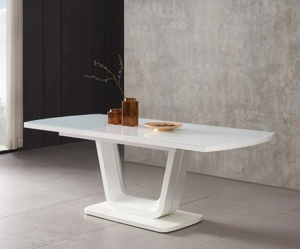 Masa extensibila Tempo Kondela Olav 160/200x90 (White Gloss)