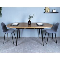 Masa extensibila Tempo Kondela Tameron 150/190x75 (Oak/Black) Thumb