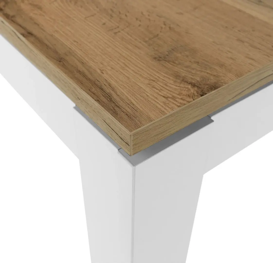 Стол раскладной Tempo Kondela Vilgo 135/184x86 (Wotan Oak/White) - 6