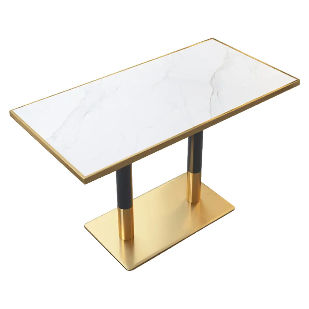 Masa Tempo Kondela Darian 120x70 (White Marble/Gold) - 2