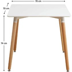 Masa Tempo Kondela Didier 4 New 70x70 (White/Beech) Thumb