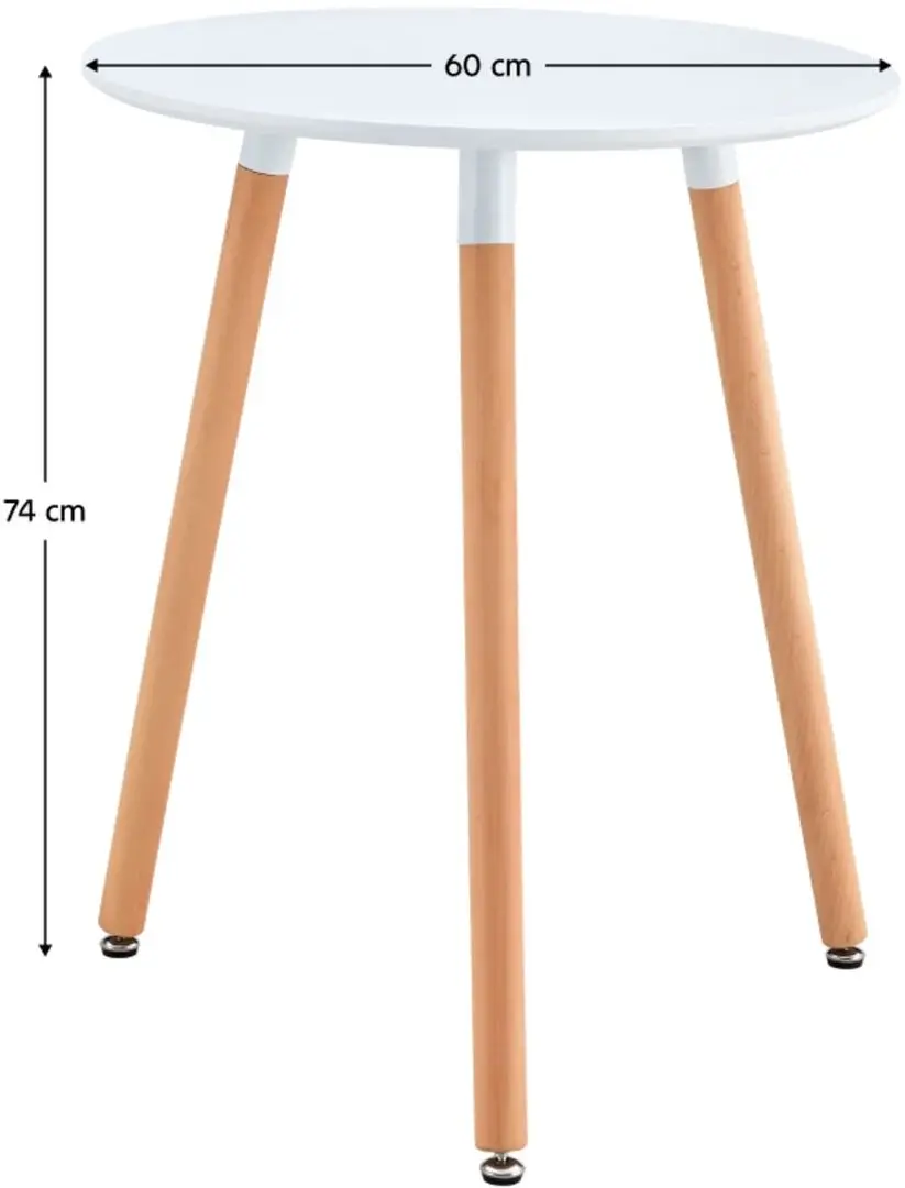 Masa Tempo Kondela Elcan New Tip 1 60x60 (White/Beech)