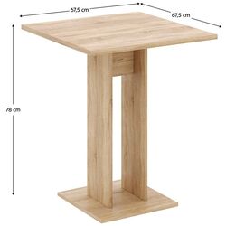 Masa Tempo Kondela Everet 67.5x67.5 (Sonoma Oak) Thumb