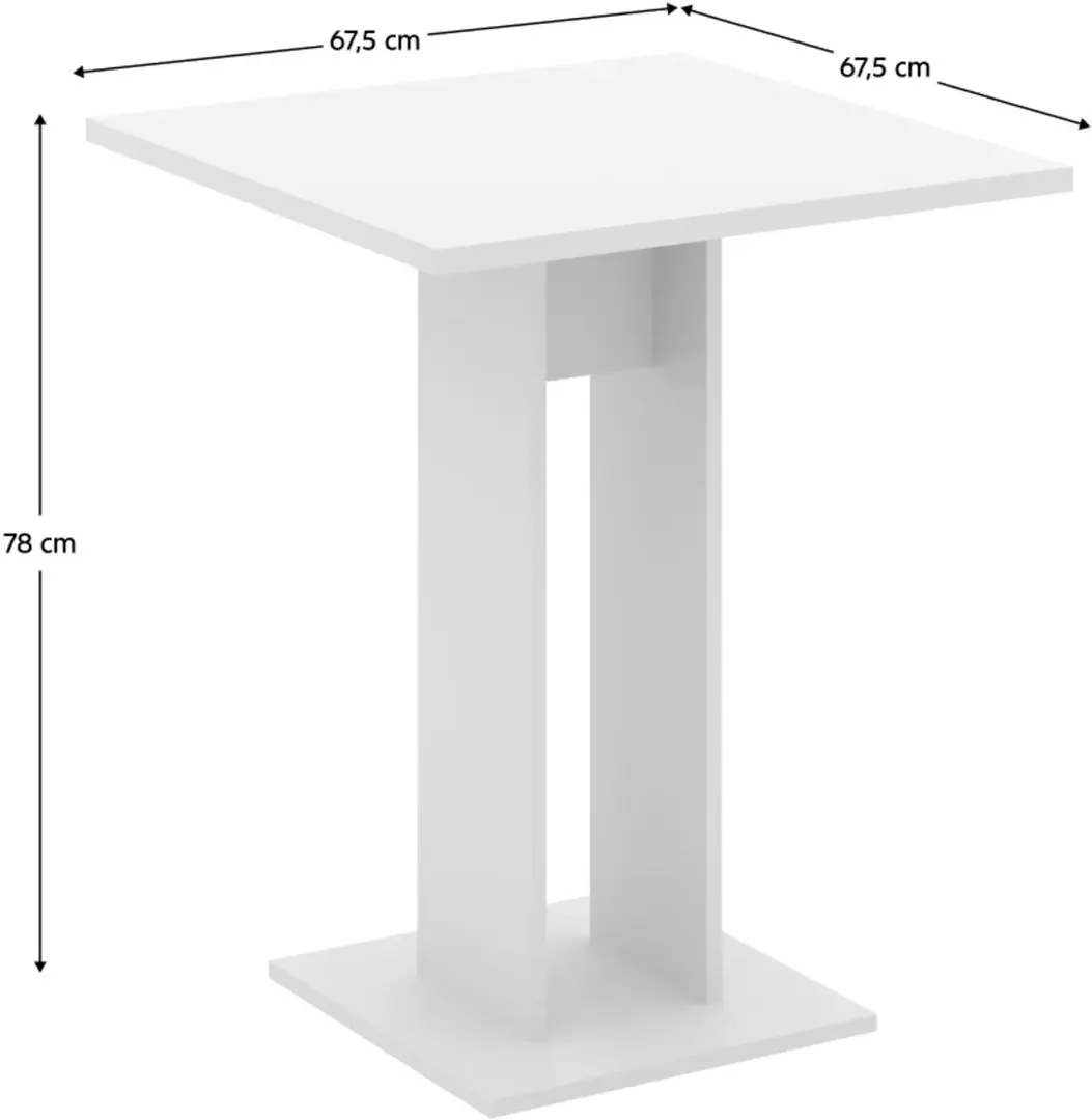 Masa Tempo Kondela Everet 67.5x67.5 (White)