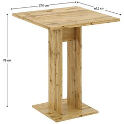 Стол Tempo Kondela Everet 67.5x67.5 (Wotan Oak) Thumb