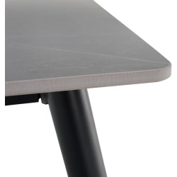 Стол Tempo Kondela Florenc Tip 1 121x71 (Grey Marble/Black) Thumb