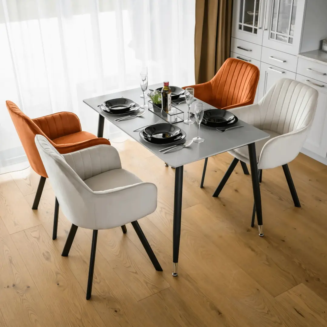 Стол Tempo Kondela Florenc Tip 1 121x71 (Grey Marble/Black)