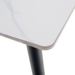 Стол Tempo Kondela Florenc Tip 1 121x71 (White Marble/Black) Thumb