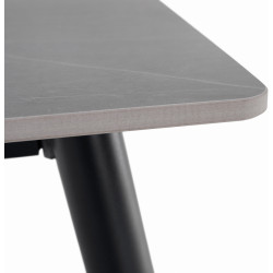 Masa Tempo Kondela Florenc Tip 1 (Gray Marble/Black) Thumb