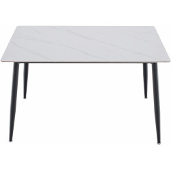 Masa Tempo Kondela Florenc Tip 1 (White Marble/Black) Thumb