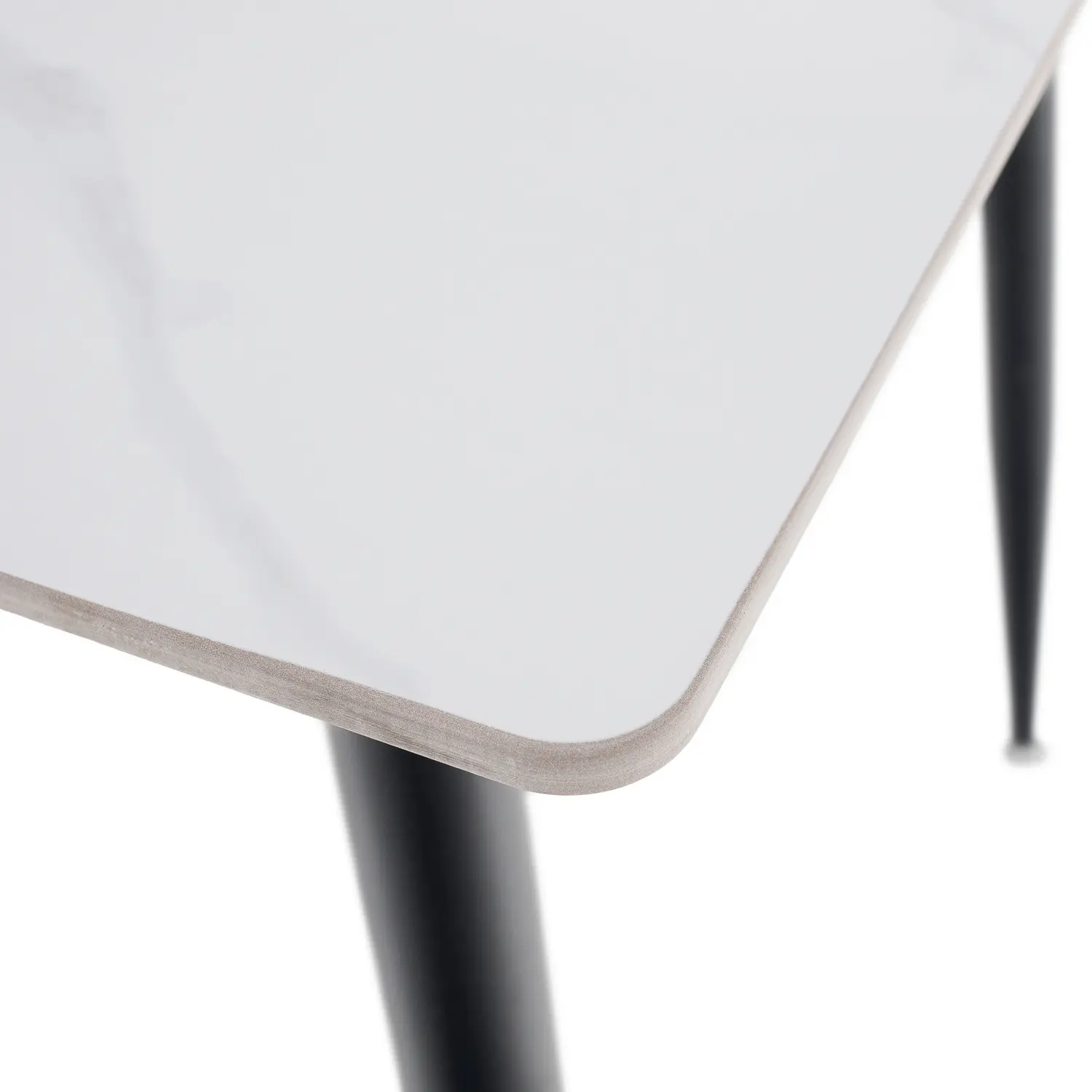 Masa Tempo Kondela Florenc Tip 1 (White Marble/Black)