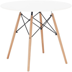 Masa Tempo Kondela Gamin 2 New 90 (White/Beech) Thumb