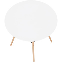 Masa Tempo Kondela Gamin 2 New 90 (White/Beech) Thumb