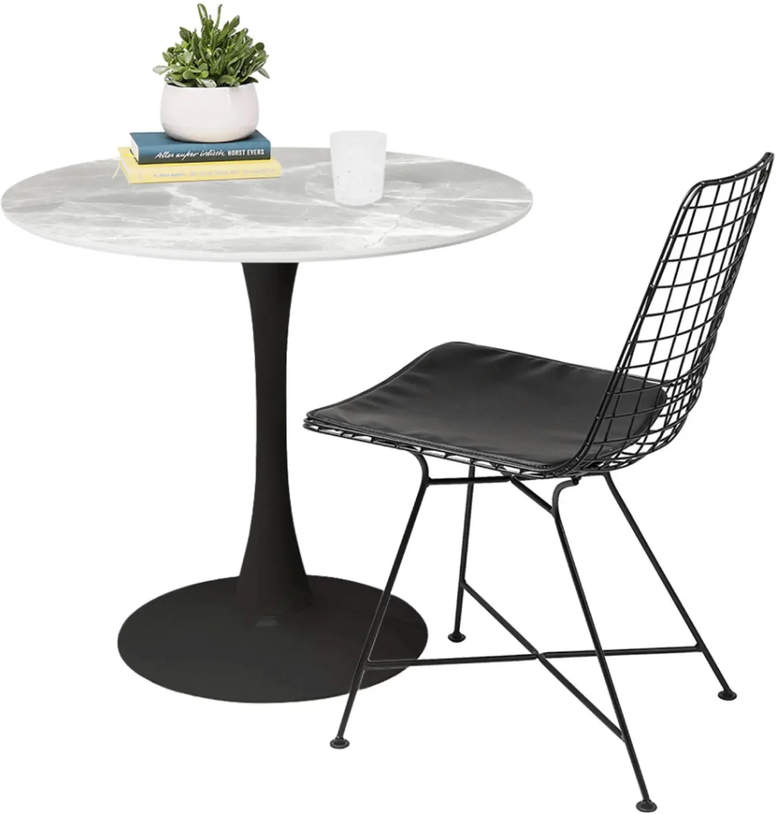 Стол Tempo Kondela Lorian Typ 1 90 (Grey Marble/Black) - 3
