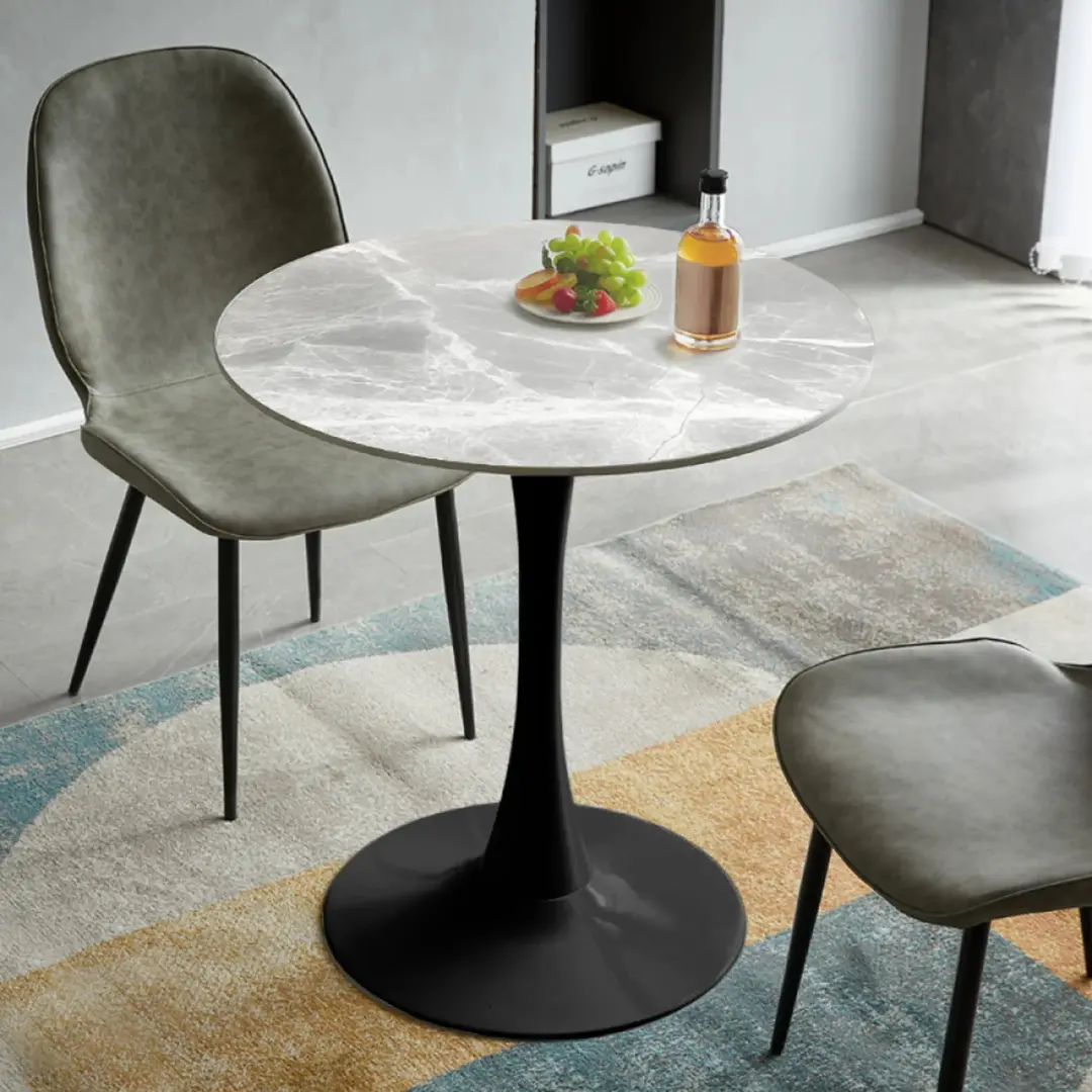 Стол Tempo Kondela Lorian Typ 1 90 (Grey Marble/Black)