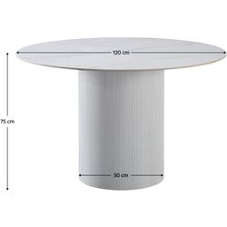 Masa Tempo Kondela Mahir Tip 1 120x120 (White Marble) Thumb