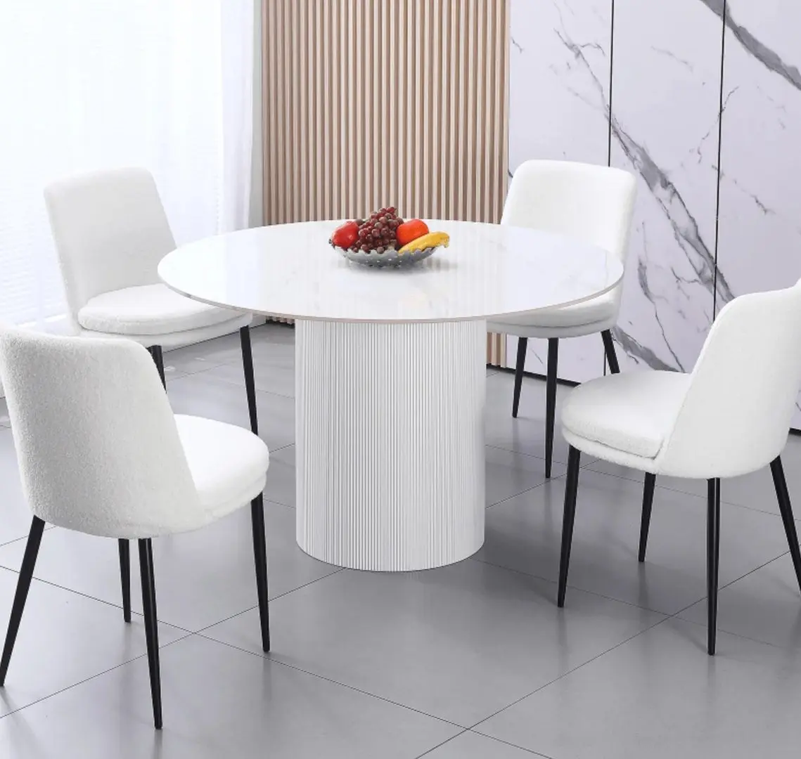 Masa Tempo Kondela Mahir Tip 1 120x120 (White Marble)