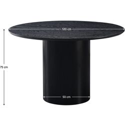 Masa Tempo Kondela Mahir Tip 2 120x120 (Black) Thumb