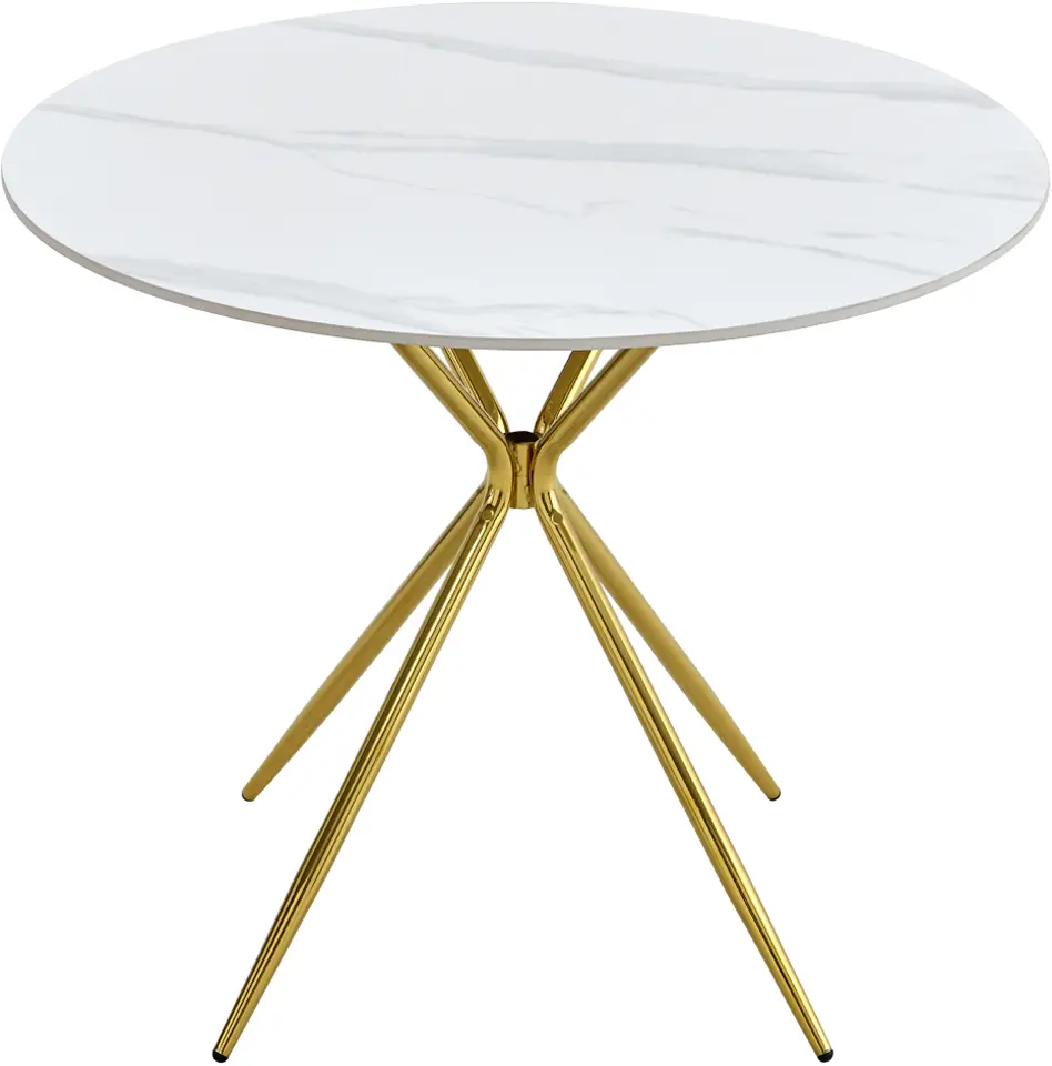 Masa Tempo Kondela Mekner (White Marble/Gold)