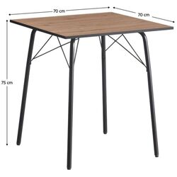 Masa Tempo Kondela Nalak Tip 1 70x75 (Artisan Oak/Black) Thumb