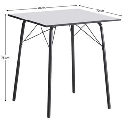 Masa Tempo Kondela Nalak Tip 1 70x75 (White/Black) Thumb