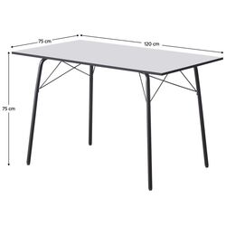 Masa Tempo Kondela Nalak Tip 2 120x75 (White/Black) Thumb