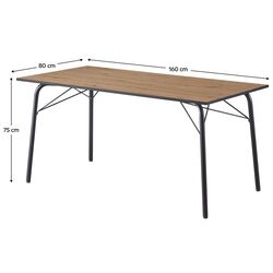 Стол Tempo Kondela Nalak Tip 3 160x80 (Artisan Oak/Black) Thumb