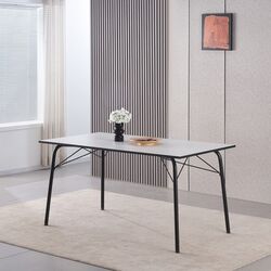 Masa Tempo Kondela Nalak Tip 3 160x80x75 (White/Black)