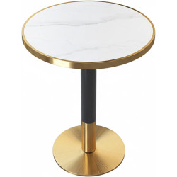 Стол Tempo Kondela Oren 80 (White Marble/Gold) Thumb