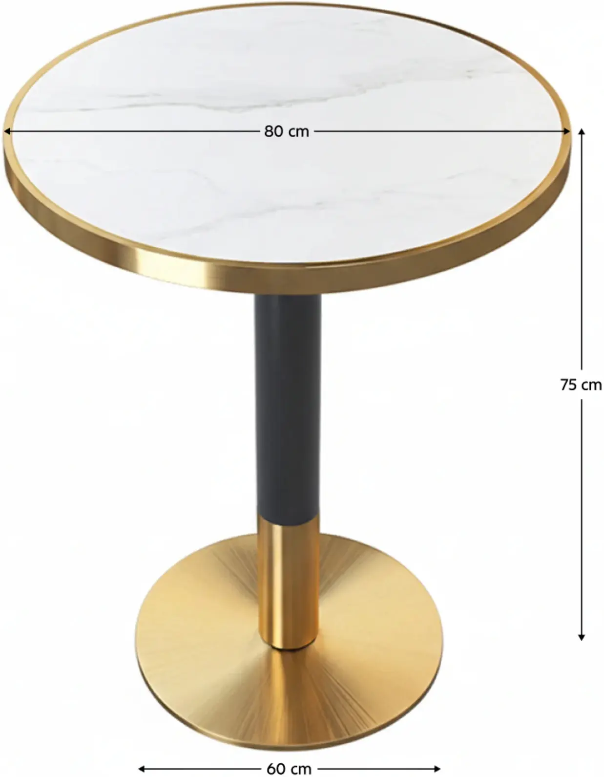 Стол Tempo Kondela Oren 80 (White Marble/Gold) - 3