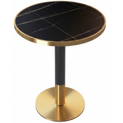 Стол Tempo Kondela Oren 80см (Black/Gold) Thumb