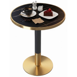 Стол Tempo Kondela Oren 80см (Black/Gold) Thumb