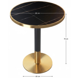 Стол Tempo Kondela Oren 80см (Black/Gold) Thumb