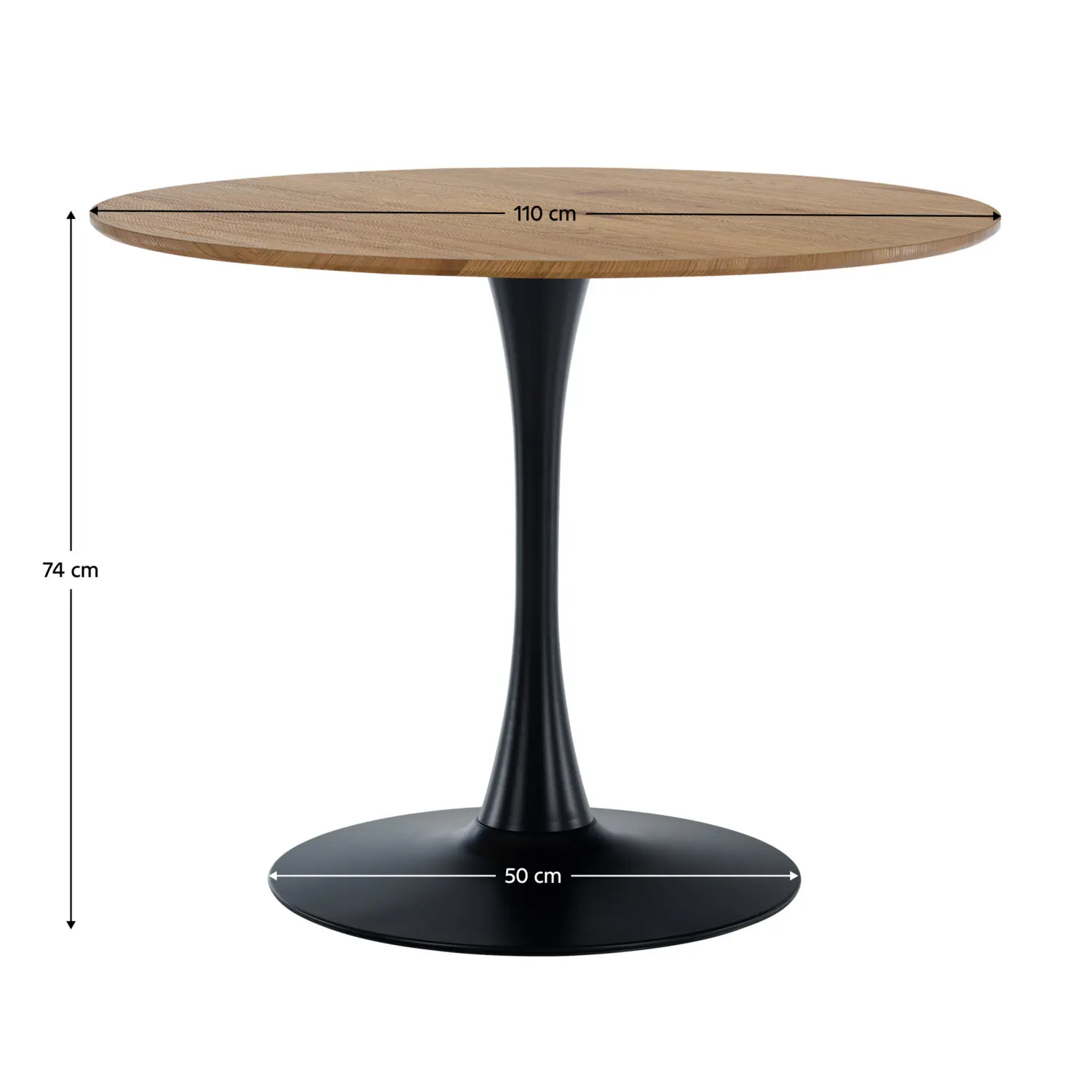 Стол Tempo Kondela Reventon NEW 110 (Oak/Black) - 8