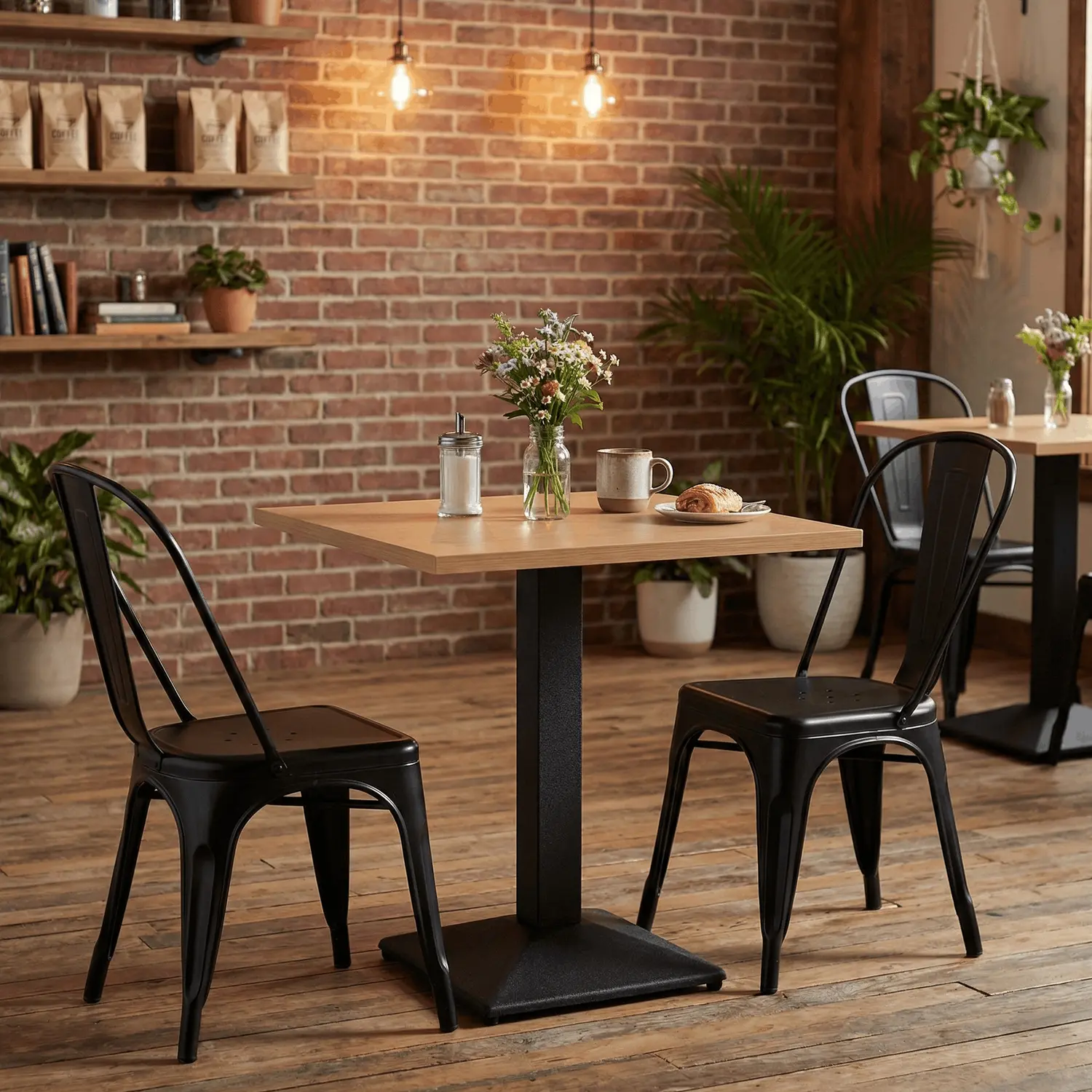 Masa Tempo Kondela Rinaldo TYP 1 70x70 (Sonoma Oak/Black) - 2