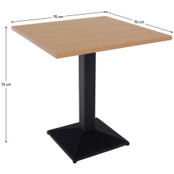 Masa Tempo Kondela Rinaldo TYP 1 70x70 (Sonoma Oak/Black) Thumb