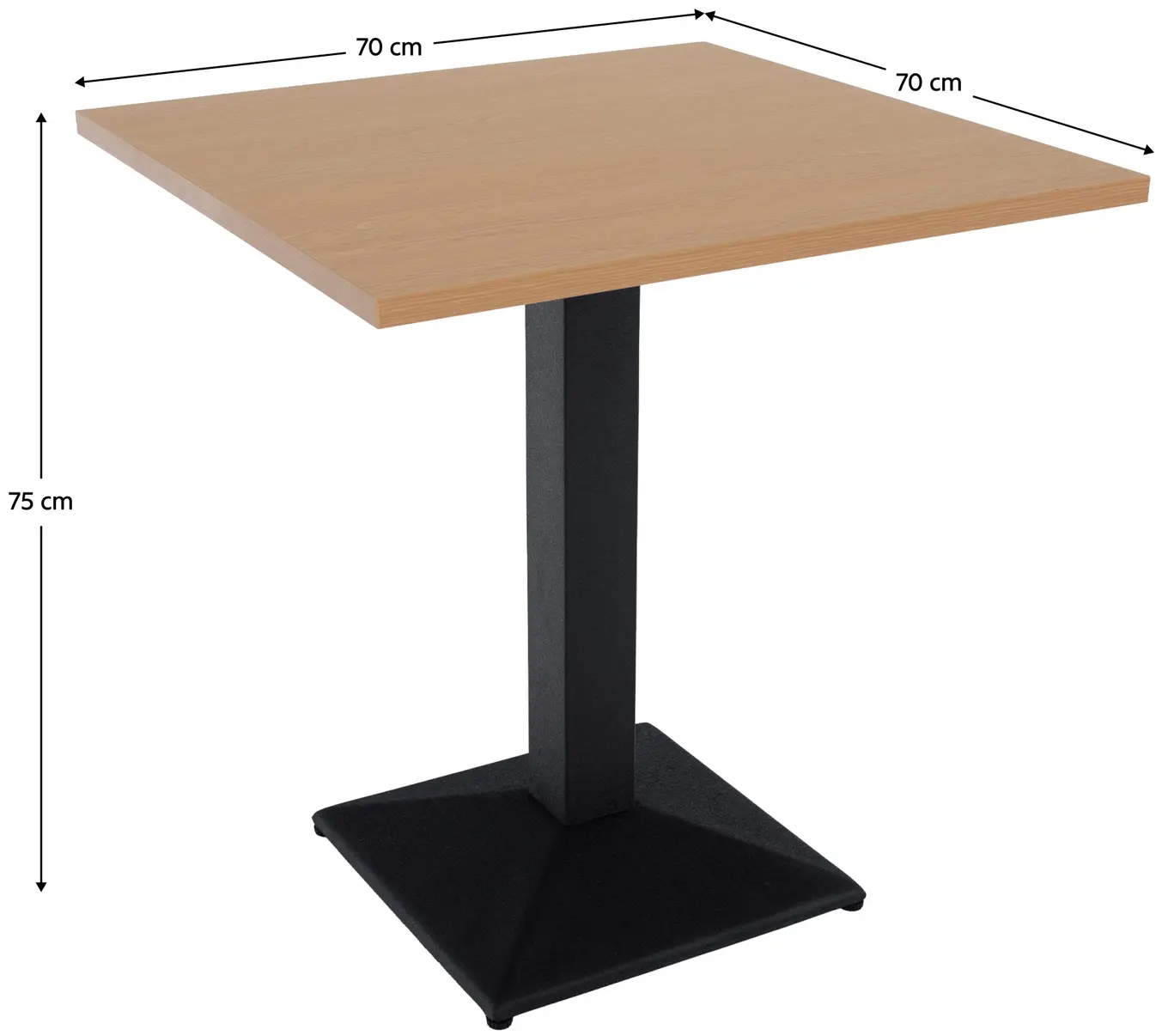 Masa Tempo Kondela Rinaldo TYP 1 70x70 (Sonoma Oak/Black) - 10