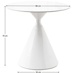 Стол Tempo Kondela Valer 80 (White Marble/White) Thumb