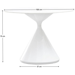 Стол Tempo Kondela Valer Typ 2 100 (White Marble/White) Thumb