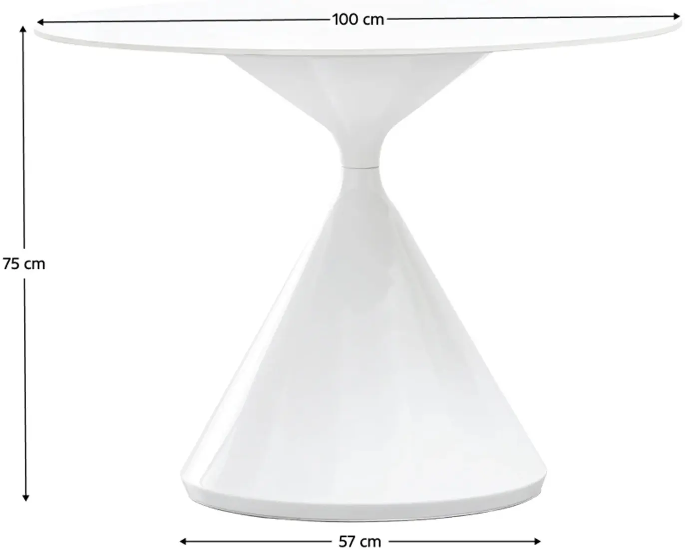Стол Tempo Kondela Valer Typ 2 100 (White Marble/White) - 3