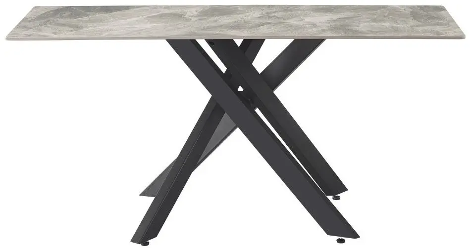 Masa Tempo Kondela Zenos 160x90 (Light Grey/Black)