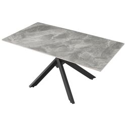 Masa Tempo Kondela Zenos 160x90 (Light Grey/Black) Thumb