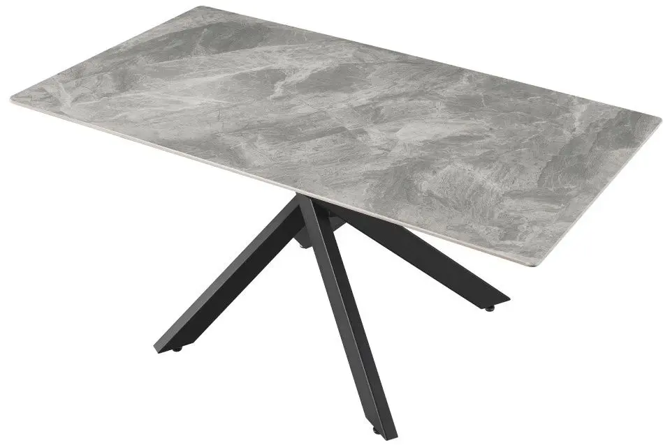 Masa Tempo Kondela Zenos 160x90 (Light Grey/Black)