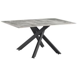 Masa Tempo Kondela Zenos 160x90 (Light Grey/Black) Thumb