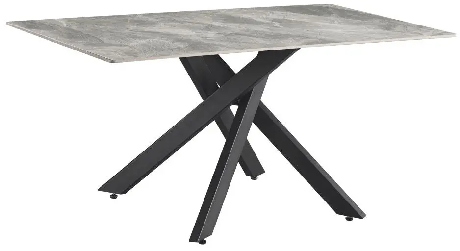 Masa Tempo Kondela Zenos 160x90 (Light Grey/Black)