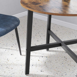 Стол Vasagle KDT080B01 80x80 (Rustic Brown/Black) Thumb