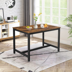 Стол Vasagle KDT75X 120x75 (Rustic Brown/Black)